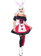 Poker girl, costume dress, lacing, cold shoulder, hearts